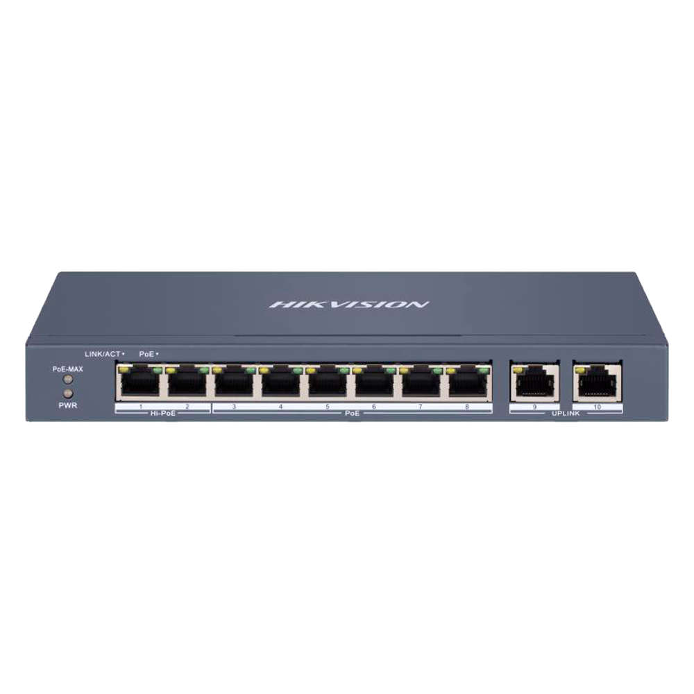 Switch Manageable HiPoE Hikvision 8 ports PoE  DS-3E1310HP-EI